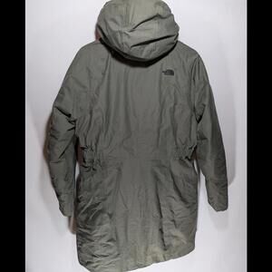 Womens The‎ North Face Green Arctic Coat Parka 550 Down Dryvent Taupe Size Large